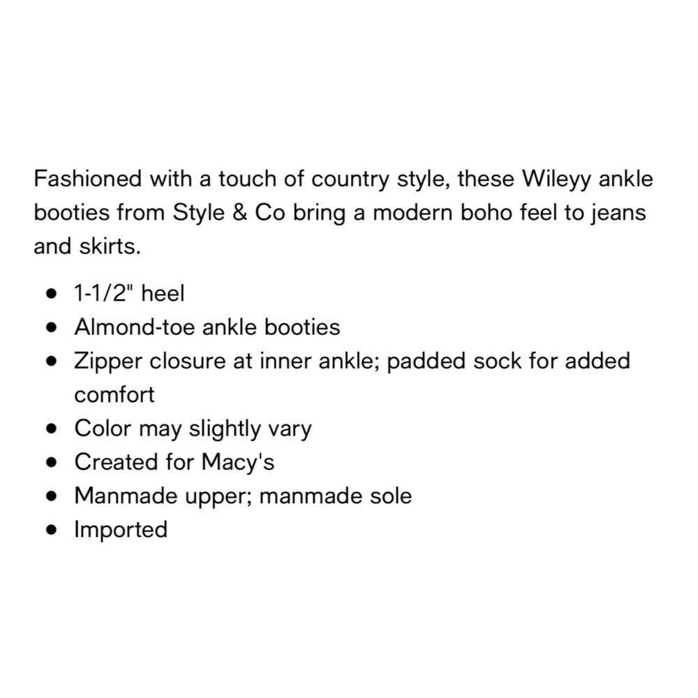 Style & Co Ankle Boot - Picture 9 of 9